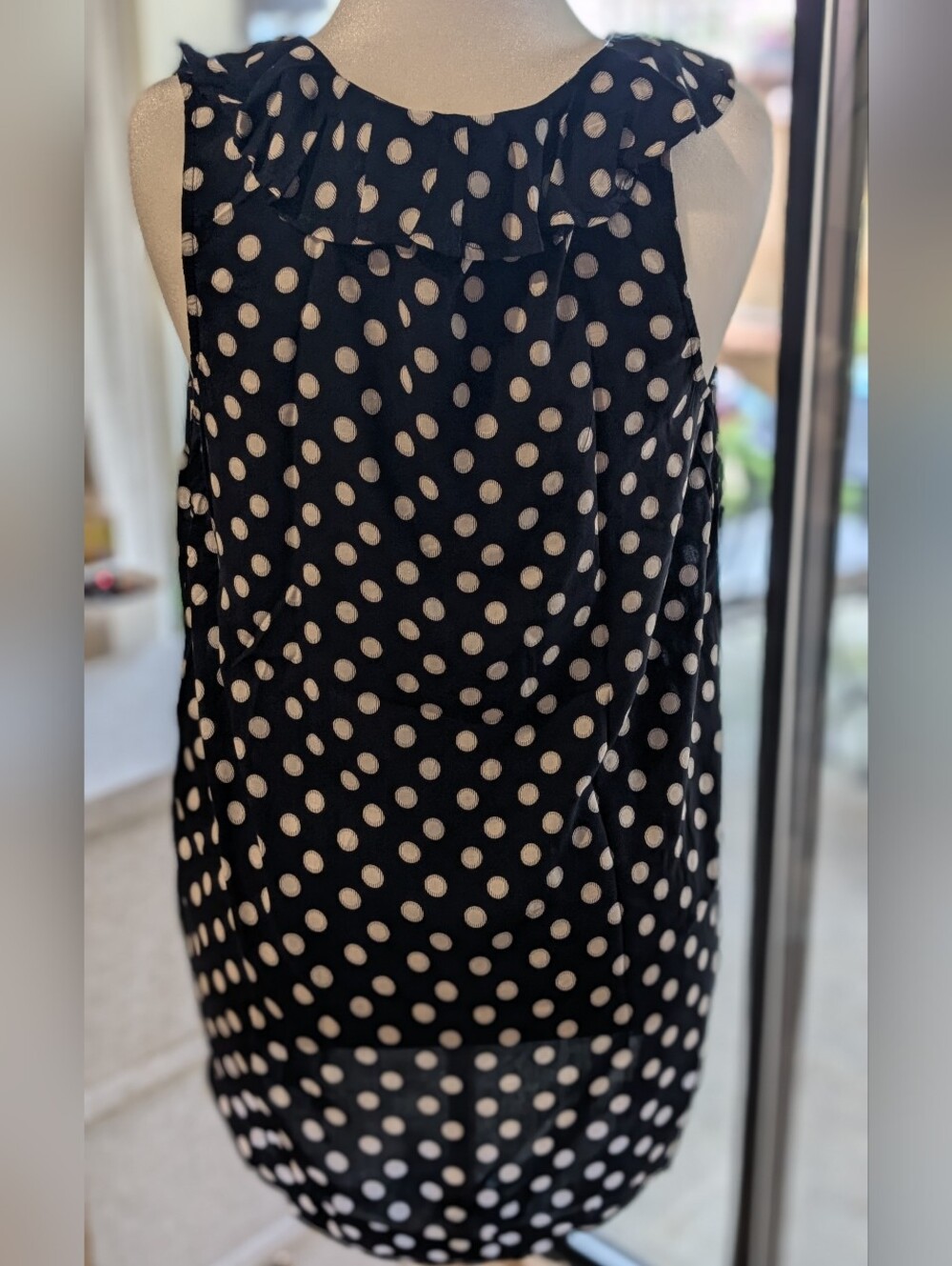 MAEVE Polka Dot Sleeveless Top - Picture 2 of 6